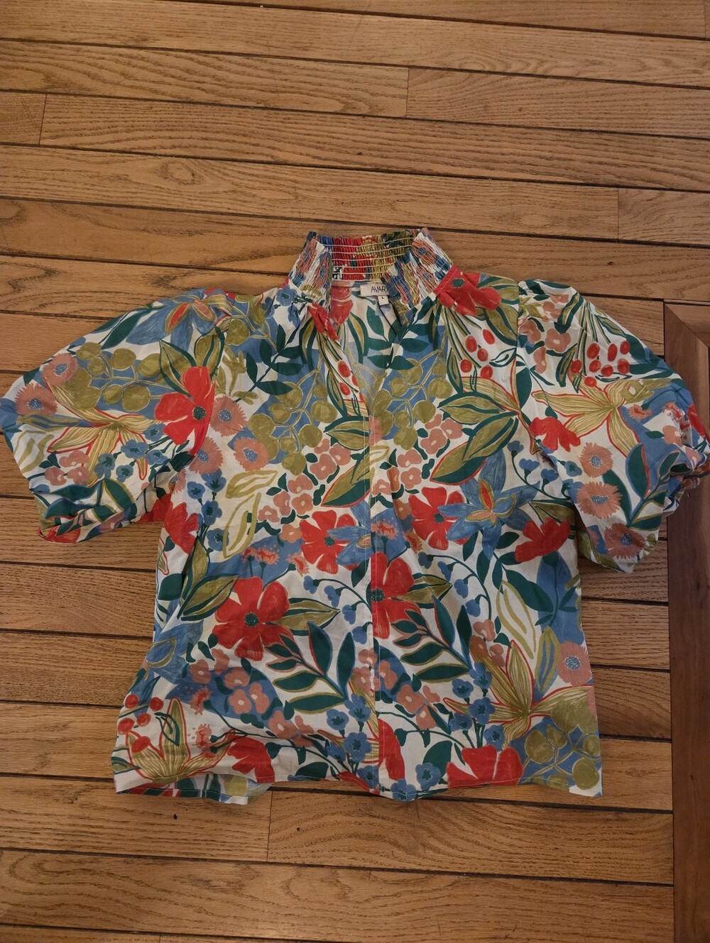 Avara  Floral Button-Up Top in Multi-Color * NEW*